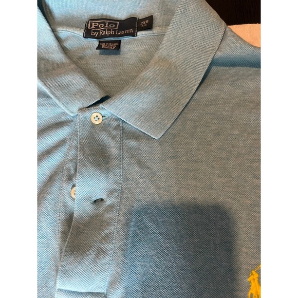 Polo by Ralph Lauren Mens 2XB Blue Polo Shirt Classic Fit Casual‎ - Picture 2 of 7